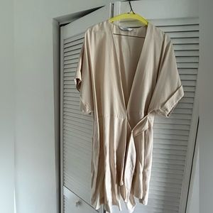 Beige wrap dress NWOT